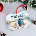 Personalized Dogs Will Always Be with Their Owners Pets Irregular Shape Acrylic Ornament Christmas Gift for Friends