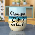 Personlig I Love You Wine Tumbler Livsmedelsgodkänt rostfritt stål Födelsedag julklapp för hundälskare