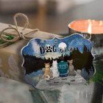 Henkilökohtainen Puhuminen Rakkaus täysikuun alla Epäsäännöllinen muoto akryyli koriste koiran äiti isä lainaus muistolahja lemmikkieläinten ystäville