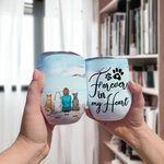 Personalized Forever In My Heart Wine Tumbler Stainless Steel Birthday Gift for Dog Lovers