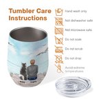 Bicchiere da vino personalizzato I Love You To The Moon And Back Regalo in acciaio inossidabile di qualità alimentare per gli amanti degli animali da 