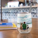 Personalisierte einmal an meiner Seite für immer in meinem Herzen Wein Becher Edelstahl Geburtstag Geschenk für Hundeliebhaber