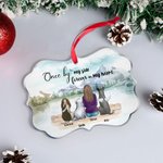 Personalizado Una Vez A Mi Lado Para Siempre En Mi Corazón Perros Forma Irregular Adorno Acrílico Regalo de Navidad para Dueño de Perro