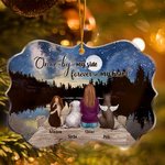 Personalizado Una vez a mi lado Para siempre en mi corazón Perros Ornamento acrílico con forma irregular Regalo de cumpleaños para amante de los perro