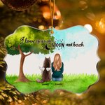Personalised I Love You To The Moon And Back Greenery Background Acrylic Ornament Memorial Gift for Pet Lovers