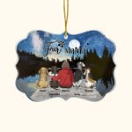 Personalized Speaking Stars and Full Moon Irregular Shape Acrylic Ornament Dog Mom Dad Decoration Christmas Memorial Gift for Pet Owners