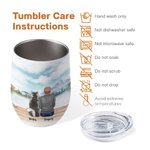 Personalizzato Life Is Better With Dogs Wine Tumbler in acciaio inox di qualità alimentare Regalo di Natale per gli amanti dei cani