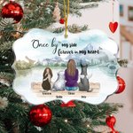 Personalizado Una Vez A Mi Lado Para Siempre En Mi Corazón Perros Forma Irregular Adorno Acrílico Regalo de Navidad para Dueño de Perro