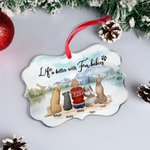 Personalized Fur Baby Laside Gathering Irregular Shape Acrylic Ornament Christmas Memorial Gift for Pet Lovers