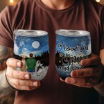Personalized I Love You To The Moon And Back Wine Tumbler Stainless Steel Birthday Gift for Dog Pet Lovers