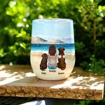 Personalisierte Leben ist besser mit einem Hund Wein Tumbler Lebensmittelqualität Edelstahl Geburtstag Geschenk für Hund Haustier Liebhaber