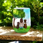 Personalizzato Forever In My Heart Wine Tumbler in acciaio inossidabile di qualità alimentare Regalo di Natale per gli amanti dei cani