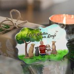 Personalizzato La vita è migliore con i cani Animali domestici Forma irregolare Ornamento acrilico Regalo di Natale per gli amici