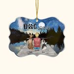 Henkilökohtainen Puhuminen Rakkaus täysikuun alla Epäsäännöllinen muoto akryyli koriste koiran äiti isä lainaus muistolahja lemmikkieläinten ystäville