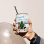 Personalisierte einmal an meiner Seite für immer in meinem Herzen Wein Becher Edelstahl Geburtstag Geschenk für Hundeliebhaber