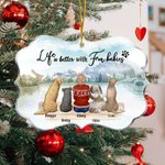Personalized Fur Baby Laside Gathering Irregular Shape Acrylic Ornament Christmas Memorial Gift for Pet Lovers