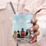 Personalised Life Is Better With A Dog Wine Tumbler Food-grade Stainless Steel Birthday Christmas Gift for Pet Lovers