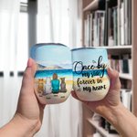 Gepersonaliseerde Once By My Side Forever In My Heart Wine Tumbler Verjaardag Kerstcadeau voor hondenliefhebbers