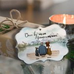 Personalizado Una Vez A Mi Lado Para Siempre En Mi Corazón Perros Forma Irregular Adorno Acrílico Regalo de Navidad para Dueño de Perro