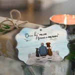 Personalised Past Holiday Time Irregular Shape Acrylic Ornament with Forever In My Heart Quote Memorial Gift for Pet Lovers
