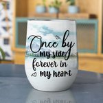 Personalisierte einmal an meiner Seite für immer in meinem Herzen Wein Becher Edelstahl Geburtstag Geschenk für Hundeliebhaber
