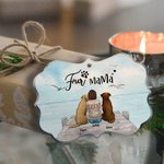 Personalised to Be with Each Other under The Blue Sky Pets Irregular Shape Acrylic Ornament Christmas Gift for Friends