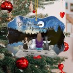 Personalizado Una vez a mi lado Para siempre en mi corazón Perros Ornamento acrílico con forma irregular Regalo de cumpleaños para amante de los perro