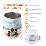 Gepersonaliseerde Life Is Better With Fur Babies Wijn Tumbler Food Grade Roestvrij staal Verjaardag Kerstcadeau voor hondenliefhebbers Pet Owner