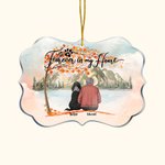 Personalisierte für immer in meinem Herzen Menschen und Haustiere unregelmäßig geformt Acryl Ornament Memorial Weihnachtsgeschenk für Tierbesitzer