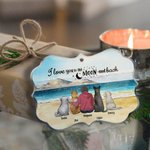 Personalizzato I Love You To The Moon And Back Animali domestici forma irregolare Ornamento acrilico regalo di Natale per gli amici