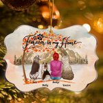 Personalisierte für immer in meinem Herzen Menschen und Haustiere unregelmäßig geformt Acryl Ornament Memorial Weihnachtsgeschenk für Tierbesitzer