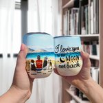 Personlig I Love You Wine Tumbler Livsmedelsgodkänt rostfritt stål Födelsedag julklapp för hundälskare