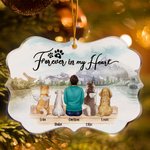 Personalised Forever In My Heart Irregular Shape Acrylic Ornament Christmas Birthday Gift for Friends Dog Lover