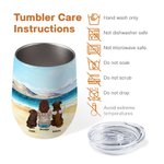 Personalisierte Leben ist besser mit einem Hund Wein Tumbler Lebensmittelqualität Edelstahl Geburtstag Geschenk für Hund Haustier Liebhaber