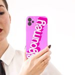 Coque de téléphone personnalisée rose Fashion Name Coque en TPU pour iPhone Cadeau pour Bestie Pink Lover Fashion Doll Fan