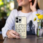 Personalized Retro Library Date Due Card Black or Clear iPhone Case Birthday Christmas Gifts for Book Lovers Readers