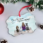 Personalised Past Holiday Time Irregular Shape Acrylic Ornament with Forever In My Heart Quote Memorial Gift for Pet Lovers