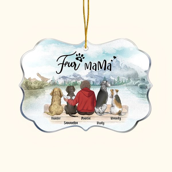 Personalizado Los Humanos También Son Padres De Perros Mascotas Forma Irregular Adorno Acrílico Regalo de Navidad para Amigos