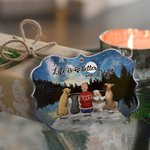 Personalized Life Is Better With Dogs Charming Night Irregular Shape Acrylic Hanging Ornament Christmas Memorial Gift for Pet Lovers