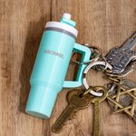 Personalised Multicolor 3D Printed Miniature Tumbler Keychain with Name Christmas Gift Birthday Gift for Family or Friend