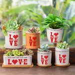 Personalised Love Grows Here Flower Pot with 1-10 Names Grandparents Day Thanksgiving Birthday Gift for Grandparents Mother