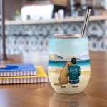 Personalised Life Is Better With Fur Baby Wine Tumbler Stainless Steel Birthday Christmas Gift for Pet Lovers