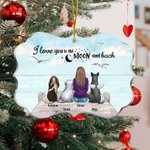 Personalised I Love You To The Moon And Back Happly Old Times Acrylic Ornament Memorial Gift for Pet Lovers