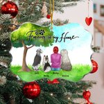 Gepersonaliseerd Forever In My Heart Pets Onregelmatige Vorm Acryl Ornament Kerstcadeau voor Vrienden