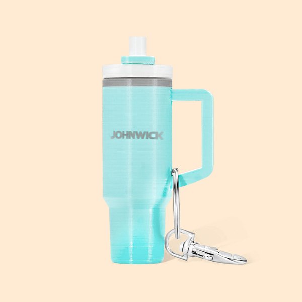 Multicolor 3D Printed Tumbler Keychain with Name