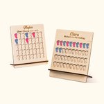 Tableau de comptage des naissances personnalisé avec empreinte de pied bleu rose Cadeau pour sage-femme Étudiante Professionnelle de la santé