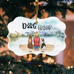 Personnalisé Humans Are Also Parents of Dogs Pets Irregular Shape Ceramic Ornament Christmas Gift for Friends