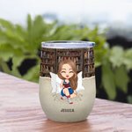 Gepersonaliseerde Just A Girl Who Loves Books 12oz Wine Tumbler Reading Gift Kerstcadeau Verjaardagscadeau voor boekenliefhebbers