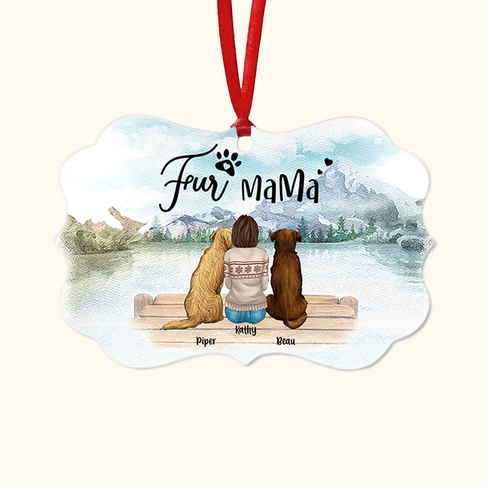 Ornement personnalisé en céramique de forme irrégulière Dogs Will Always Be with Their Owners Pets Cadeau de Noël pour les amis