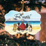 Personalisierte Haustier und Haustierbesitzer unregelmäßige Form keramischen Ornament Weihnachten Memorial Geschenk für Tierliebhaber